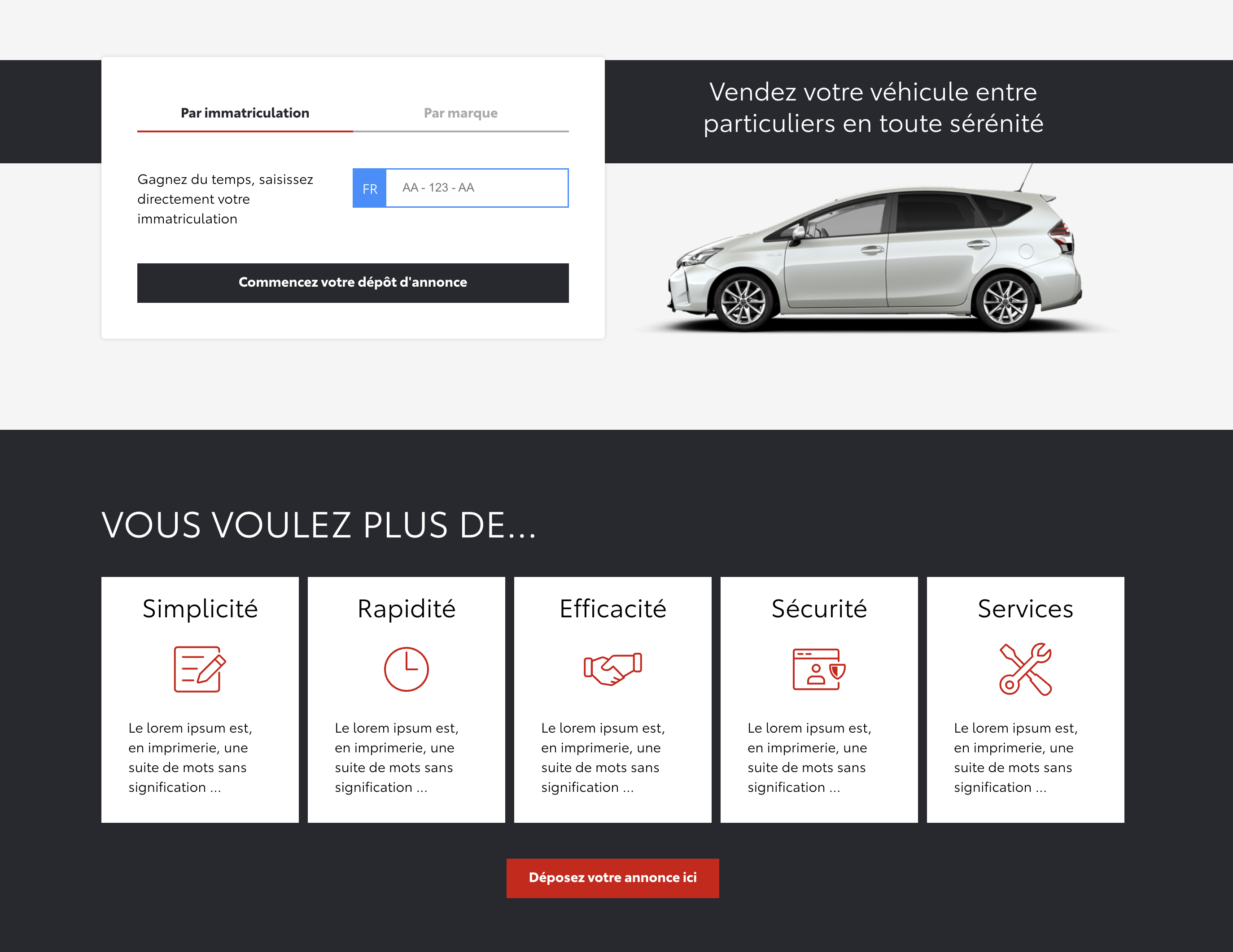 Marketplace depot d'annonce teaser